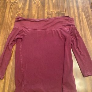 Long sleeve off the shoulder top